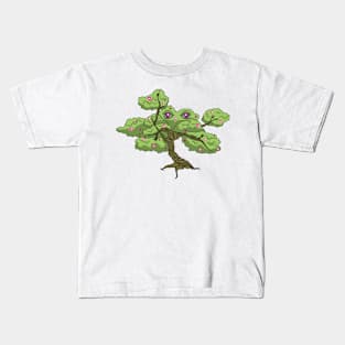 Benny the Bonsai trippy bonsai tree no background Kids T-Shirt